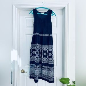 CLEARANCE MAX Studio Bohemian Print Dress Navy and White